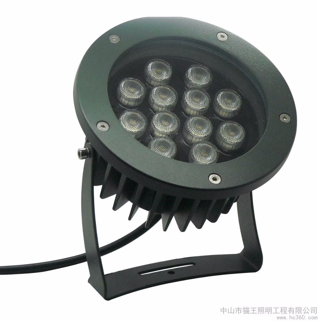 集臣LED戶外射燈18*1W彩色投射燈 照亮工程之美，細節彰顯品質